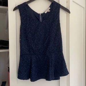Navy Lace Tank